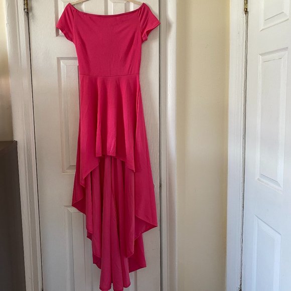 Dresses & Skirts - Women Off Shoulder High Low Maxi Party Dress